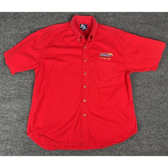 Sierra Pacific Other - Kansas Speedway Pit Tour Club Men's Red Shirt Short Sleeve Button Down Large